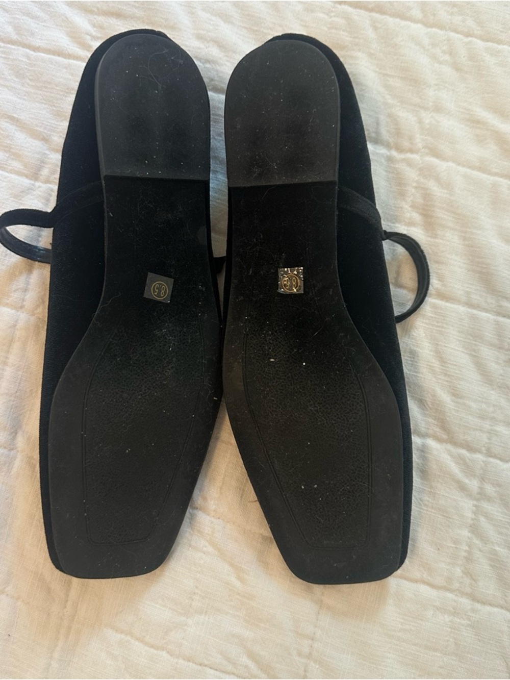 ShuShop Black Velvet Mary Jane Flats with Buckle Strap - Picture 4 of 4
